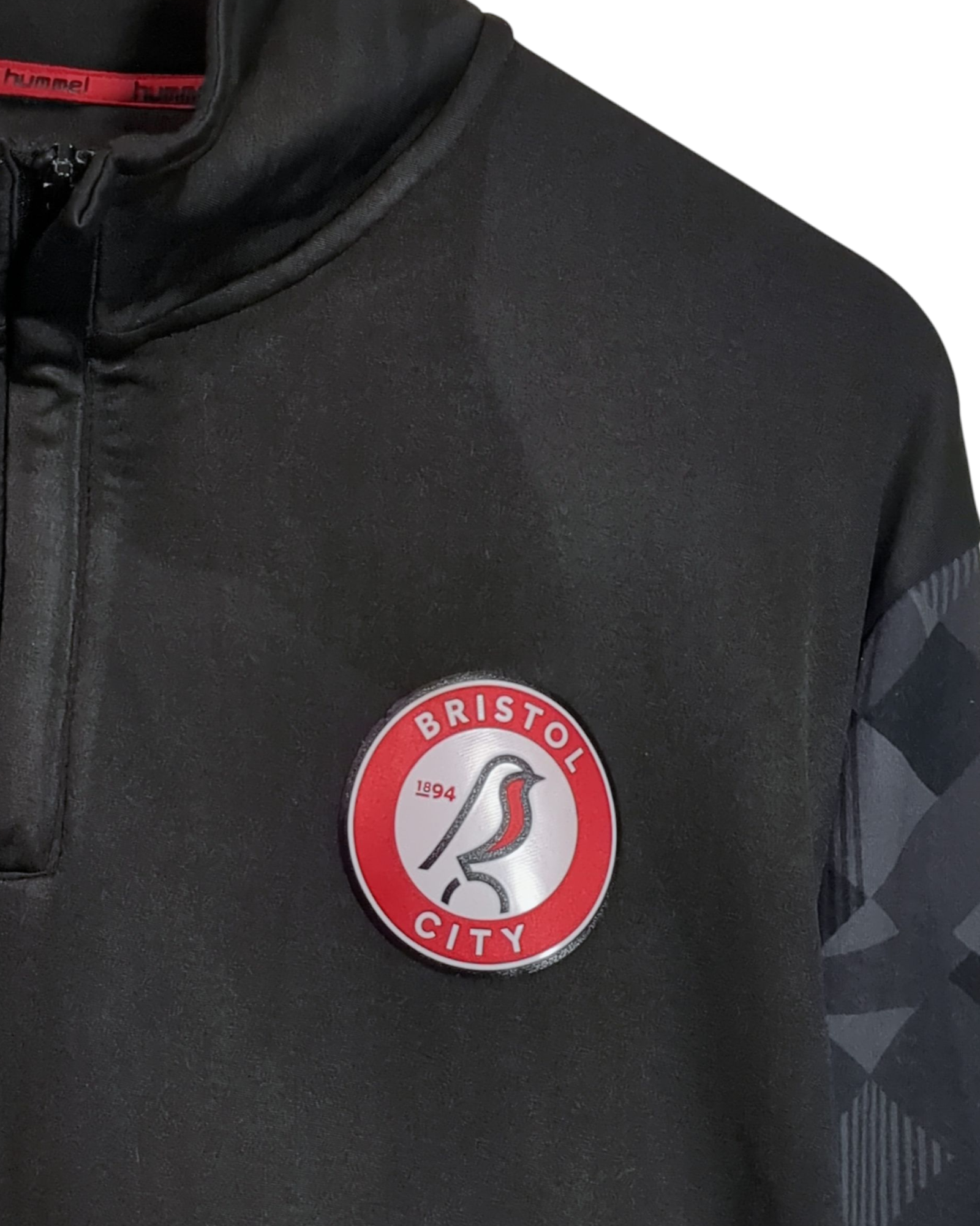 2020-21 Bristol City Hummel Player Issue 1/4 Zip Drill Top - (L)