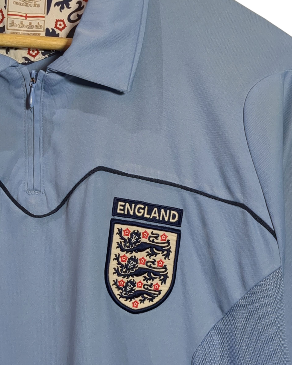 2008-09 England Umbro 1/4 Zip Polo Shirt - (M)