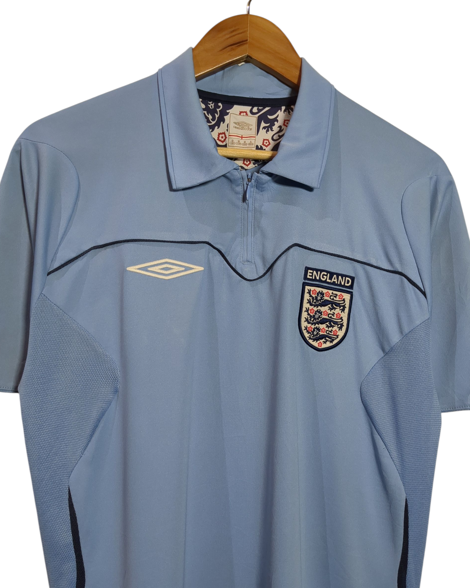 2008-09 England Umbro 1/4 Zip Polo Shirt - (M)