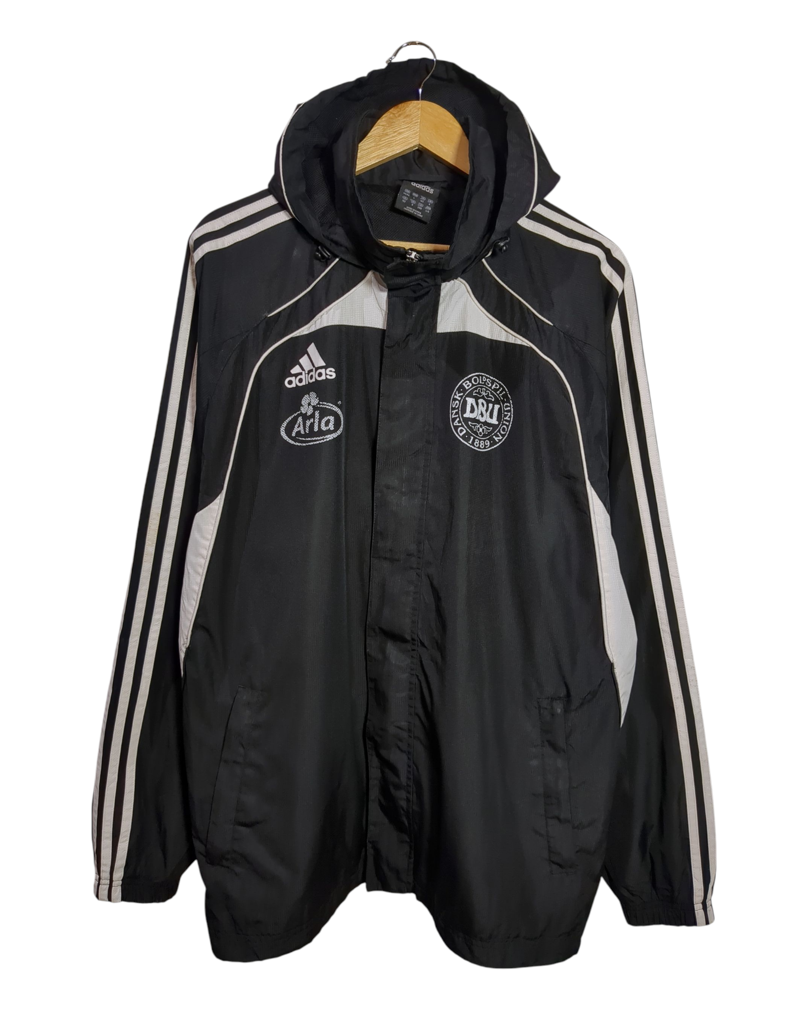 2010-11 Denmark Adidas Hooded Rain Jacket - (XL)