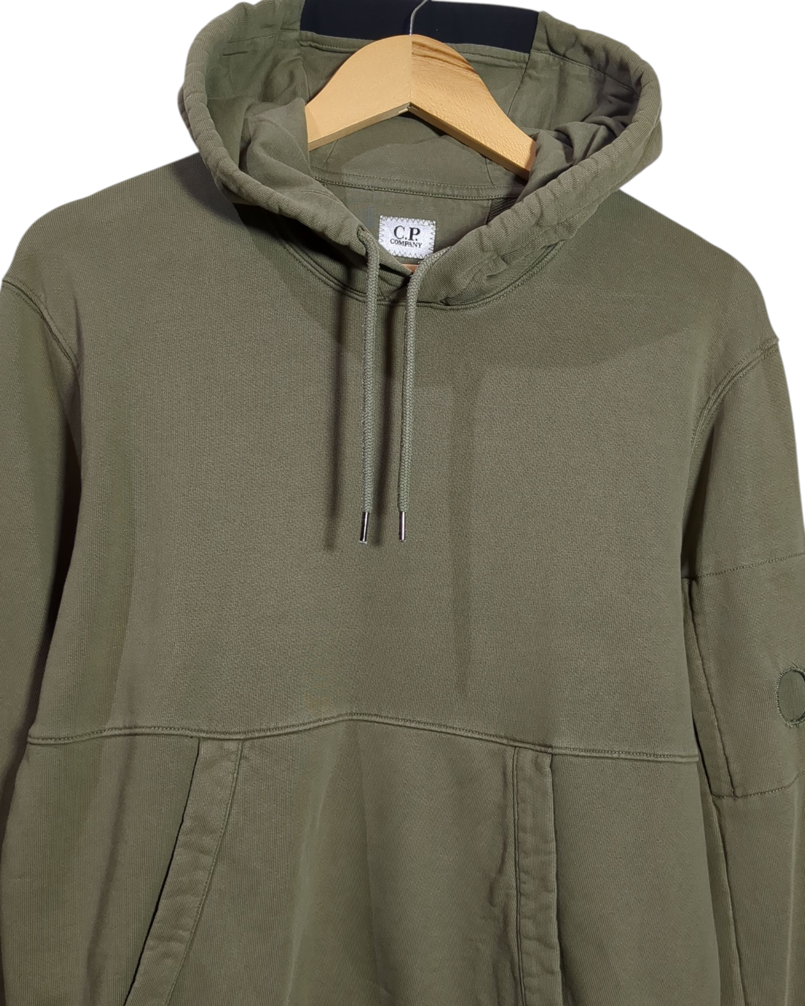 CP Company Diagonal Fleece Lens Hoodie - (L)