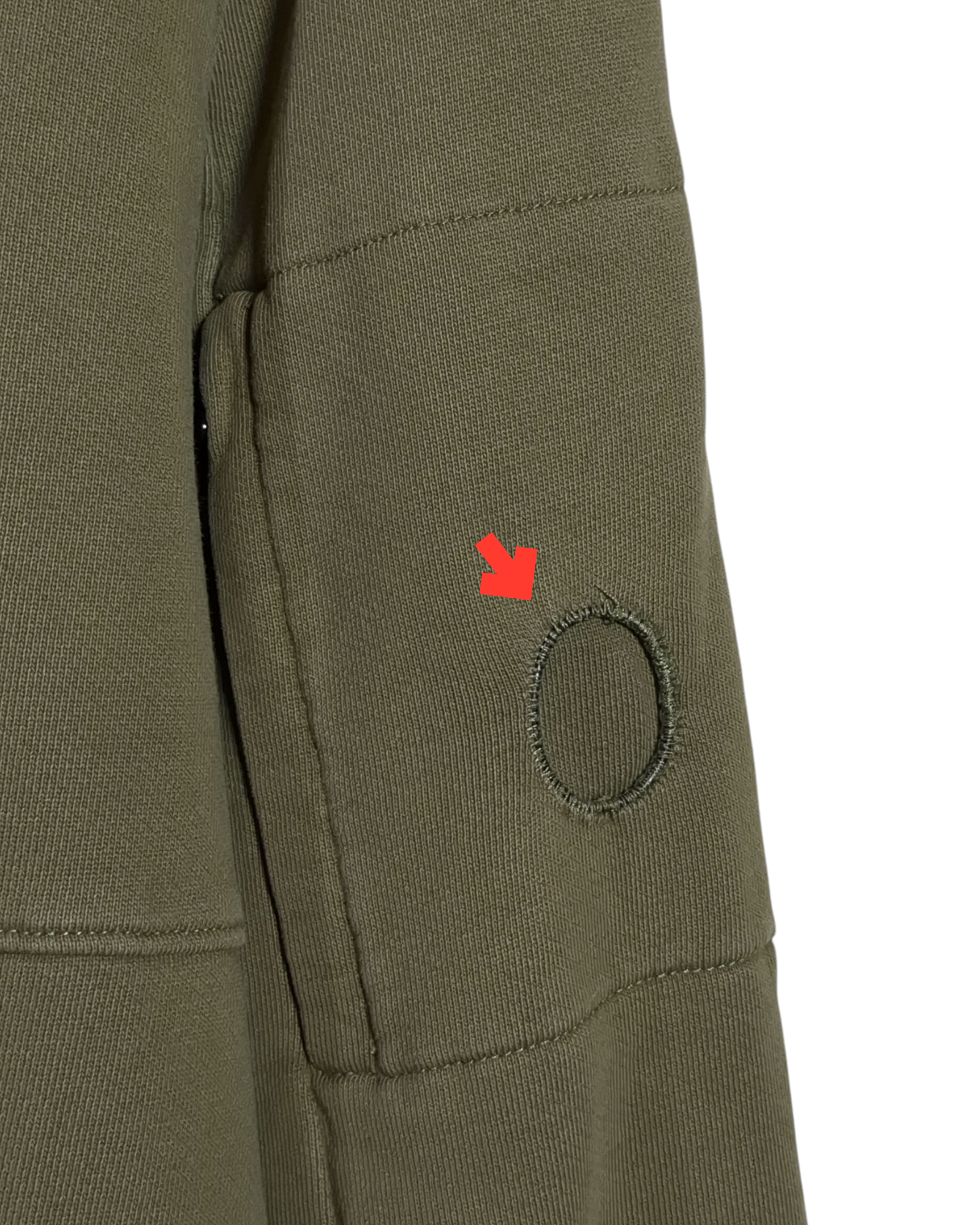 CP Company Diagonal Fleece Lens Hoodie - (L)