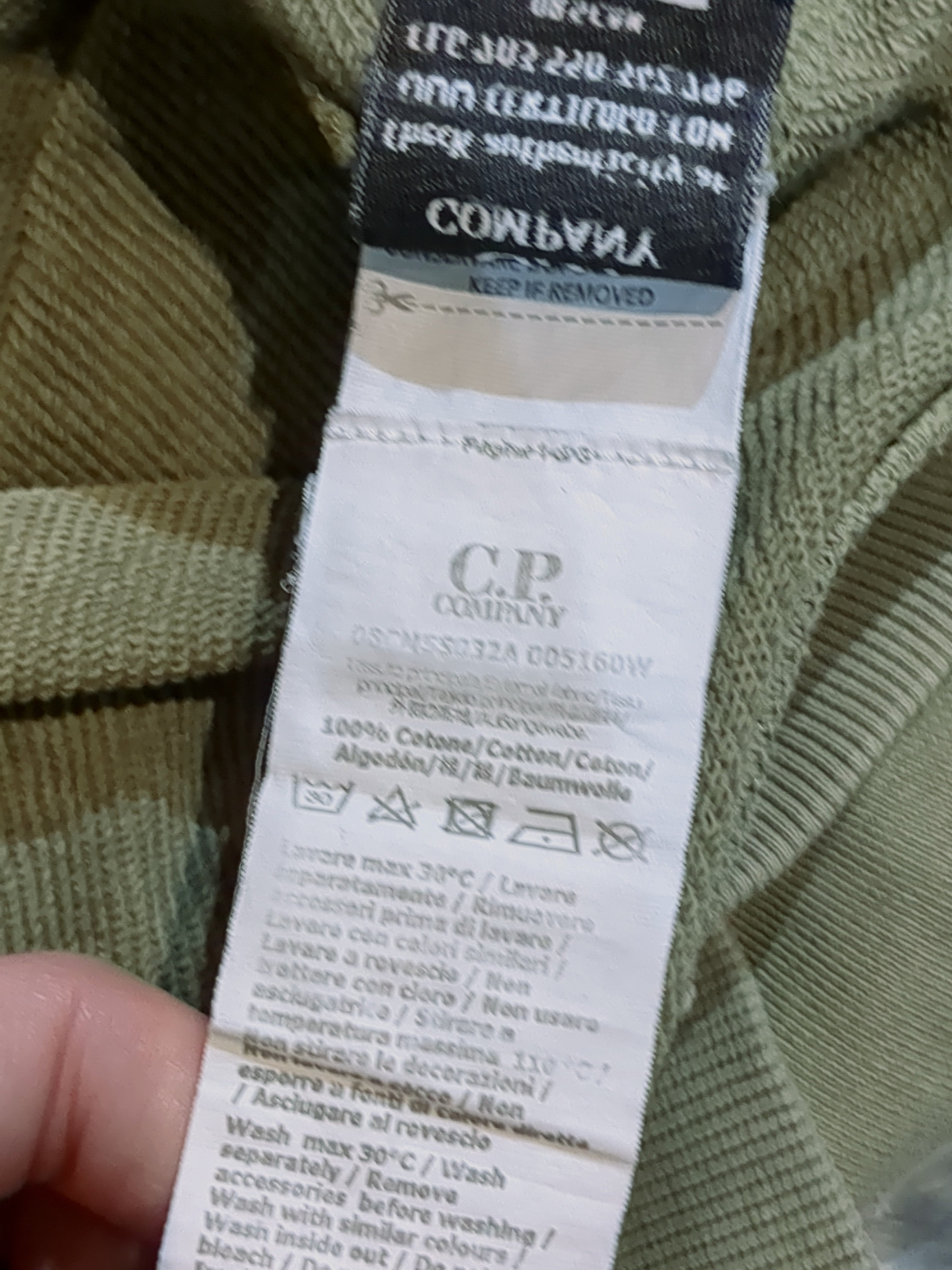 CP Company Diagonal Fleece Lens Hoodie - (L)