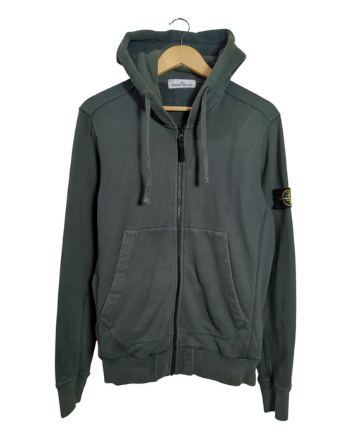 Stone Island Garment Dyed Zip Up Hoodie - (L)