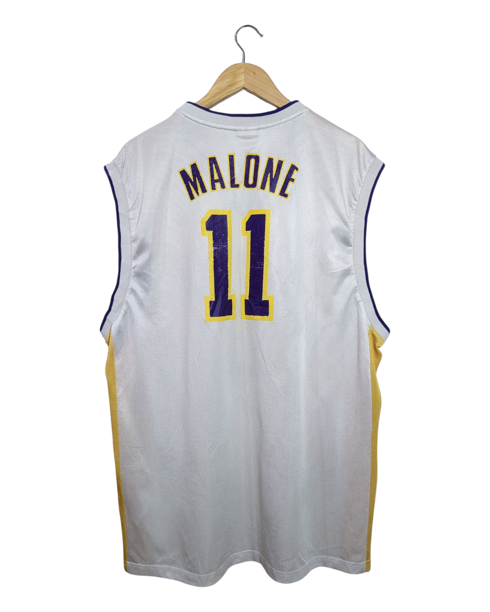 2004-06 LA Lakers Reebok #11 Malone Alternate Jersey - (XL)