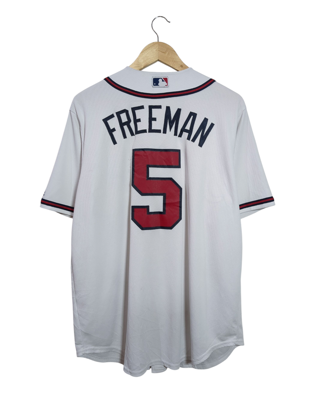 2019 Atlanta Braves Majestic #5 Freeman Home Jersey - (L)