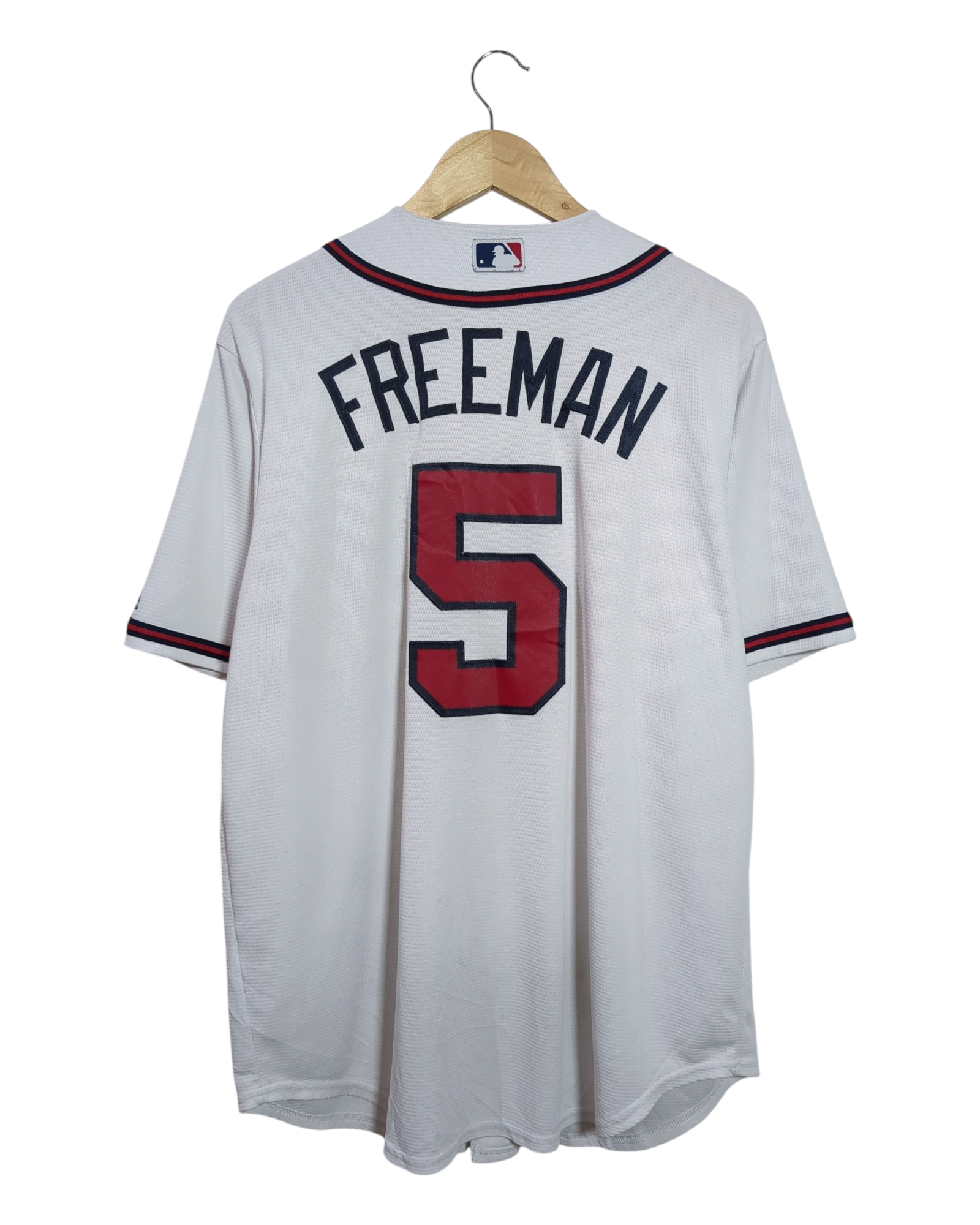 2019 Atlanta Braves Majestic #5 Freeman Home Jersey - (L)