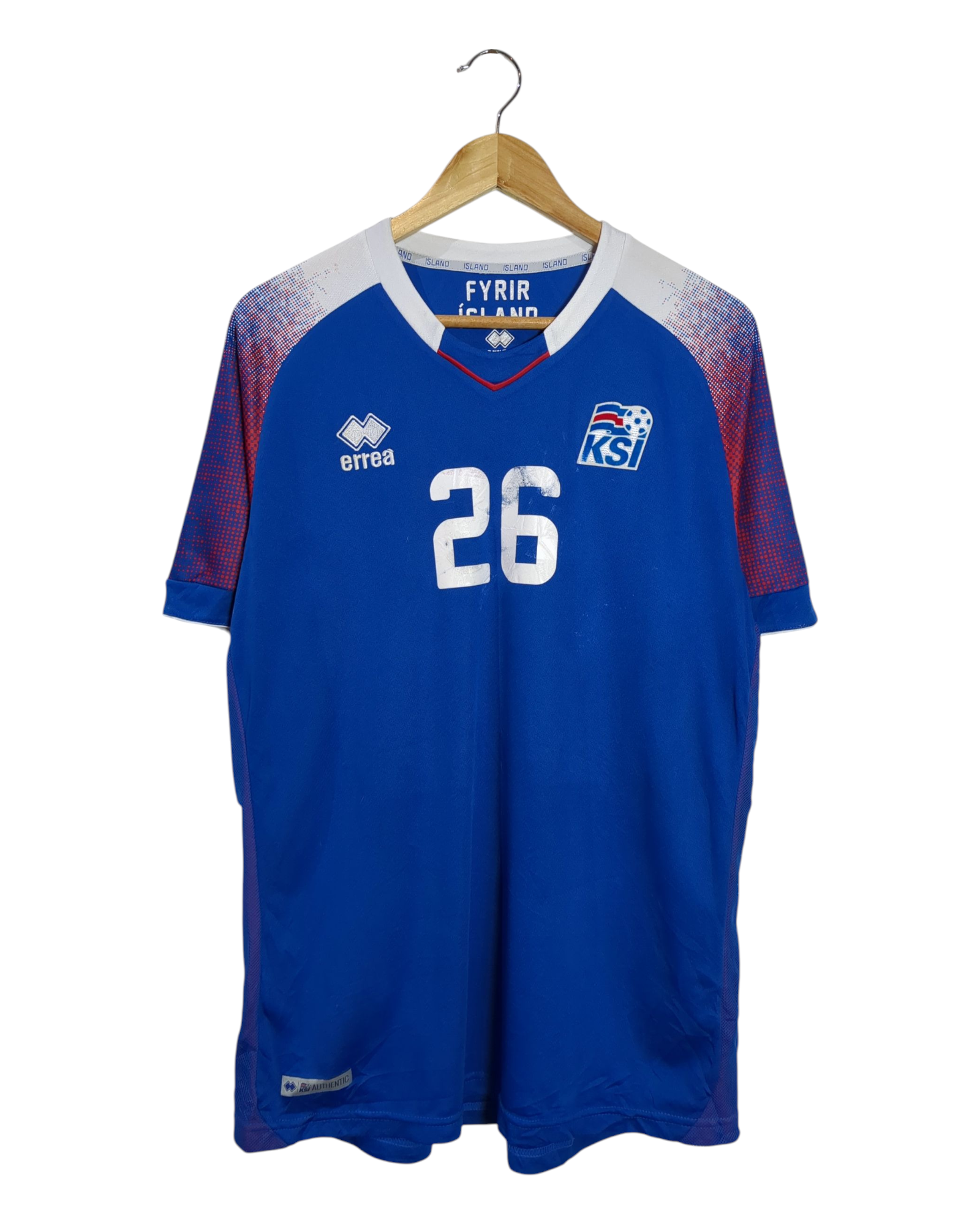 2018-19 Iceland Errea Home Shirt #26 Felixson - (L)