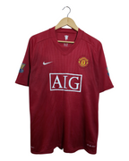 2007-09 Manchester United Nike Champions Home Shirt #15 Vidic - (XL)