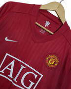 2007-09 Manchester United Nike Champions Home Shirt #15 Vidic - (XL)