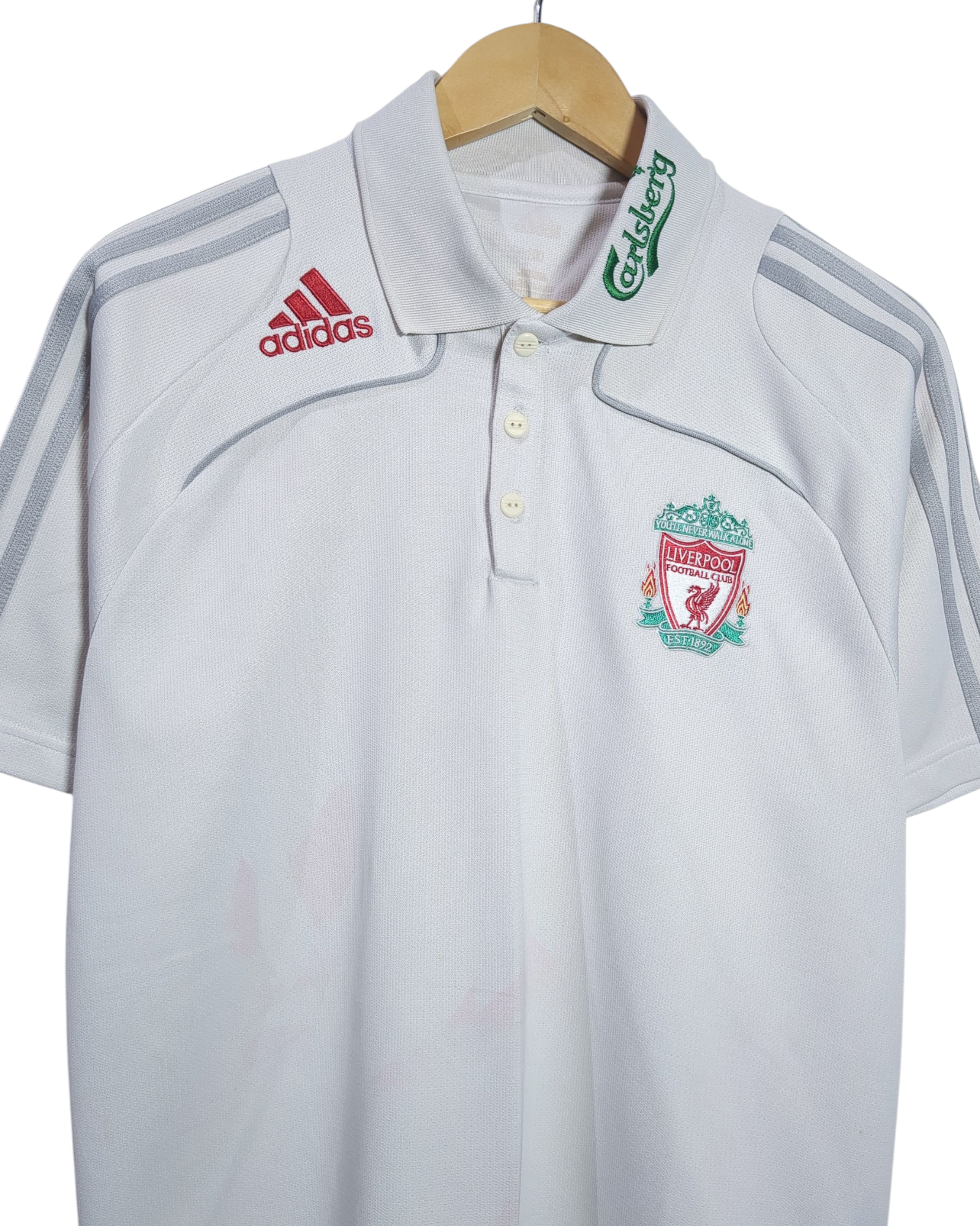 2008-09 Liverpool Adidas Polo Shirt - (L)