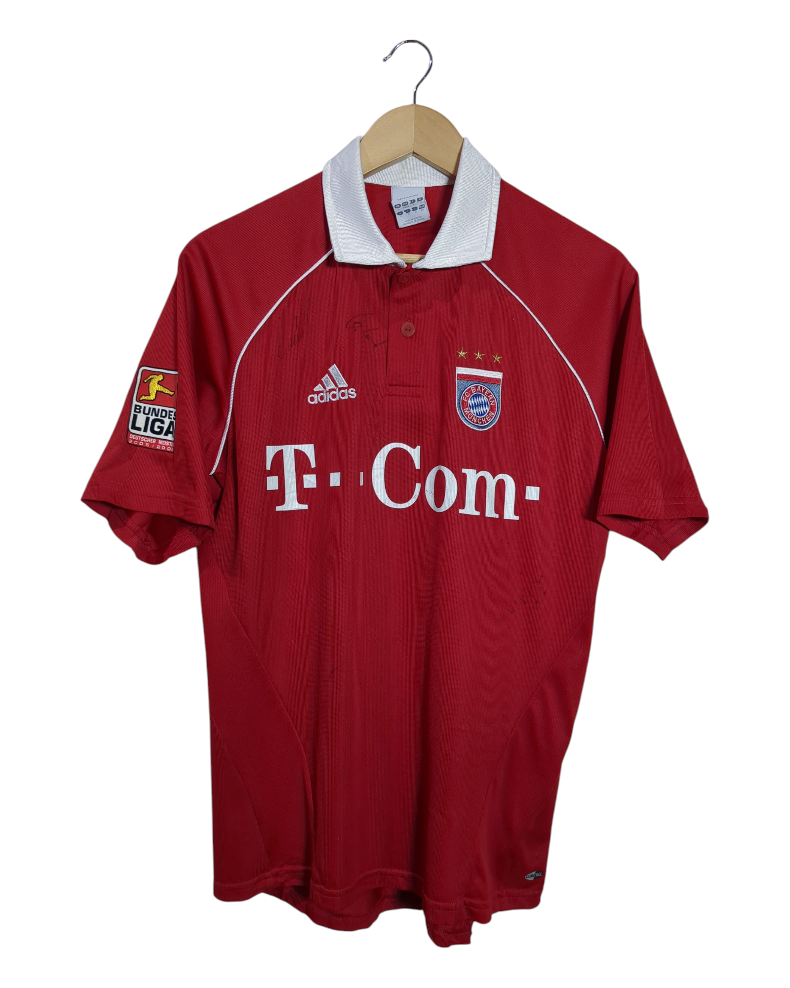 2005-06 Bayern Munich Adidas Signed Home Shirt #24 Santa Cruz - (M)