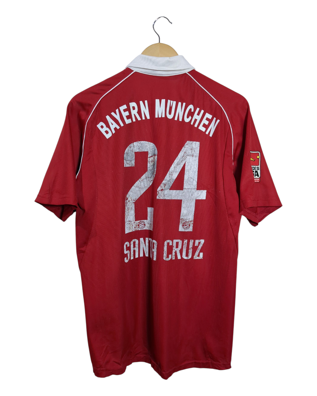 2005-06 Bayern Munich Adidas Signed Home Shirt #24 Santa Cruz - (M)