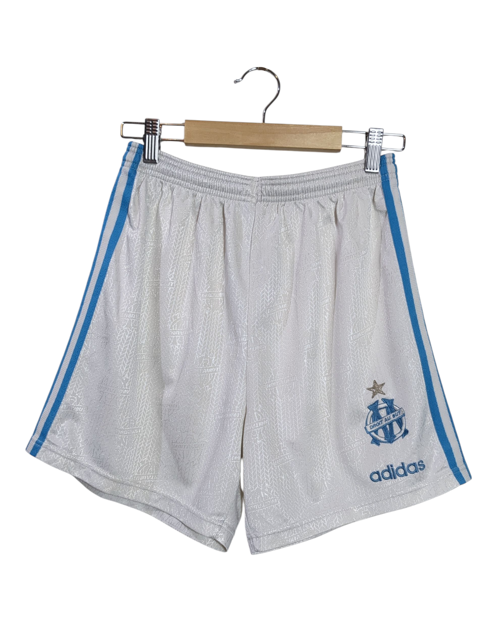 1996-97 Olympique Marseille Adidas Home Shorts - (W26 x L15)
