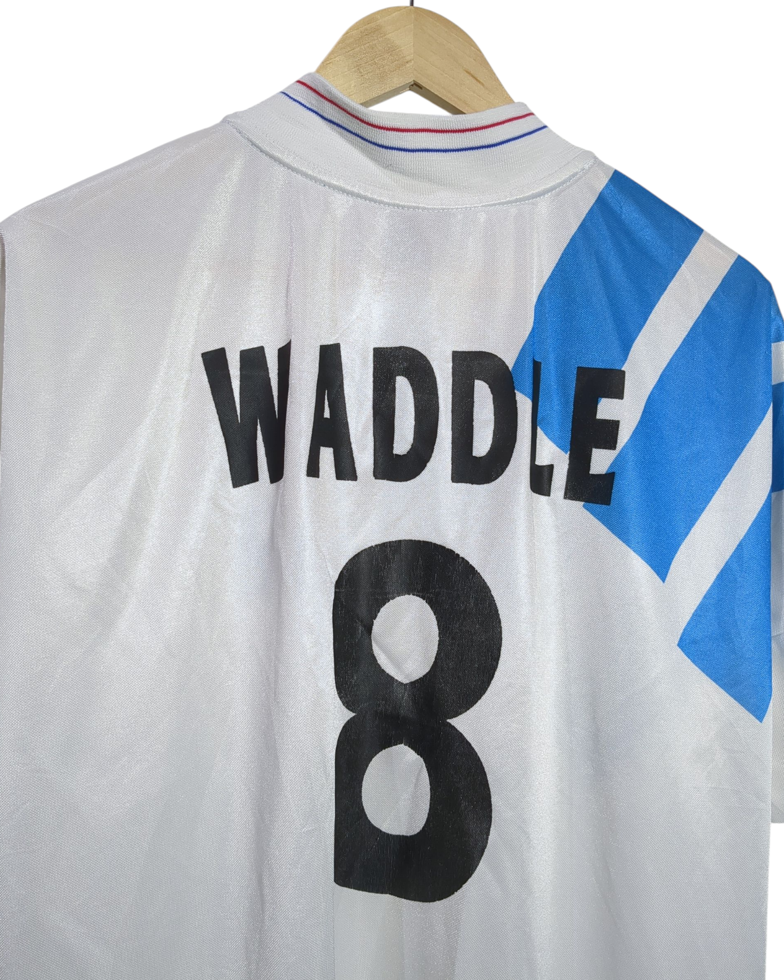 2002 Olympique Marseille Adidas 1992-93 Retro Home Shirt #8 Waddle - (XL)