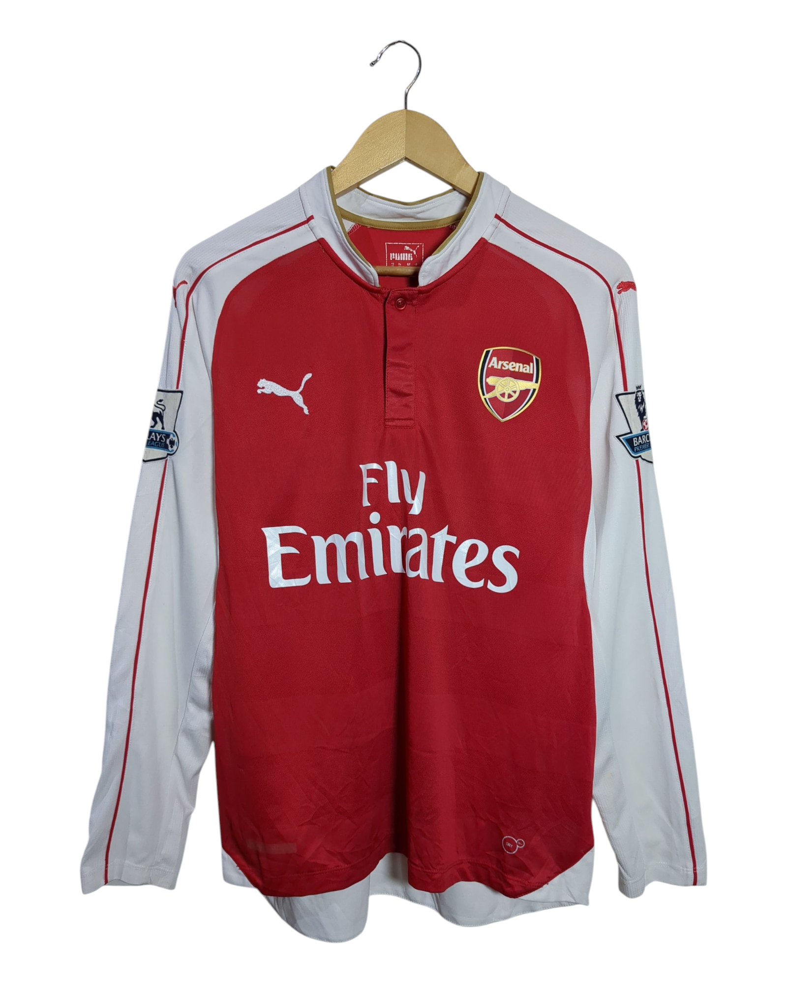 2015-16 Arsenal Puma Home L/S Shirt #17 Sanchez - (M)