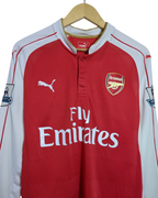 2015-16 Arsenal Puma Home L/S Shirt #17 Sanchez - (M)