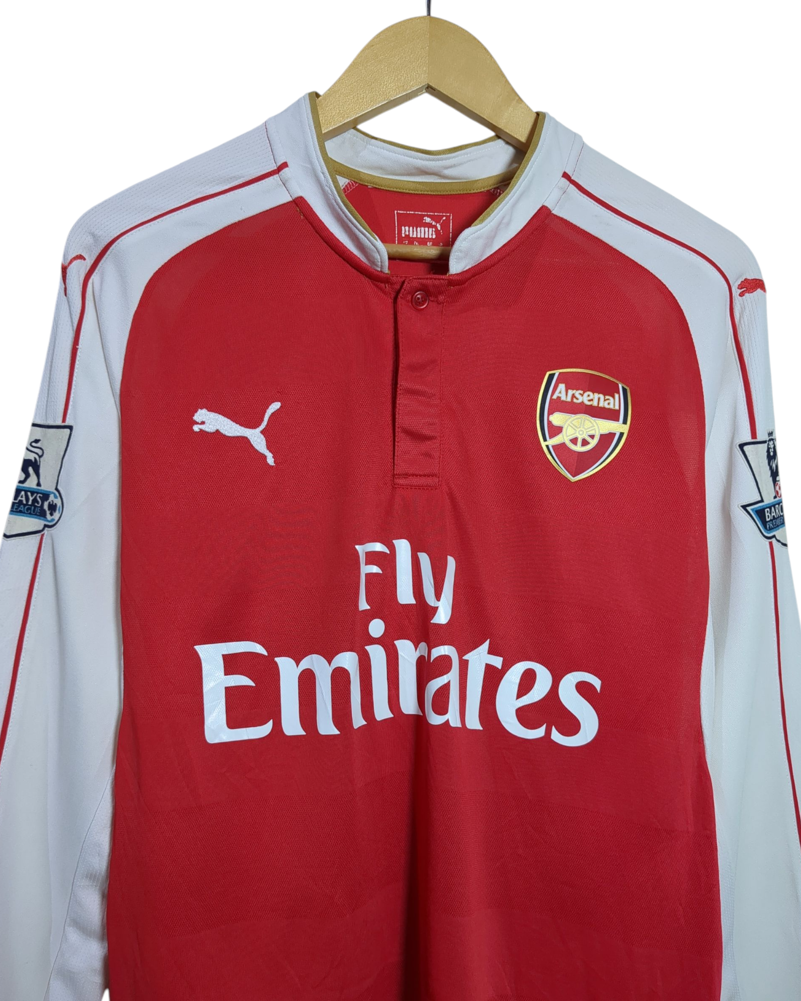 2015-16 Arsenal Puma Home L/S Shirt #17 Sanchez - (M)