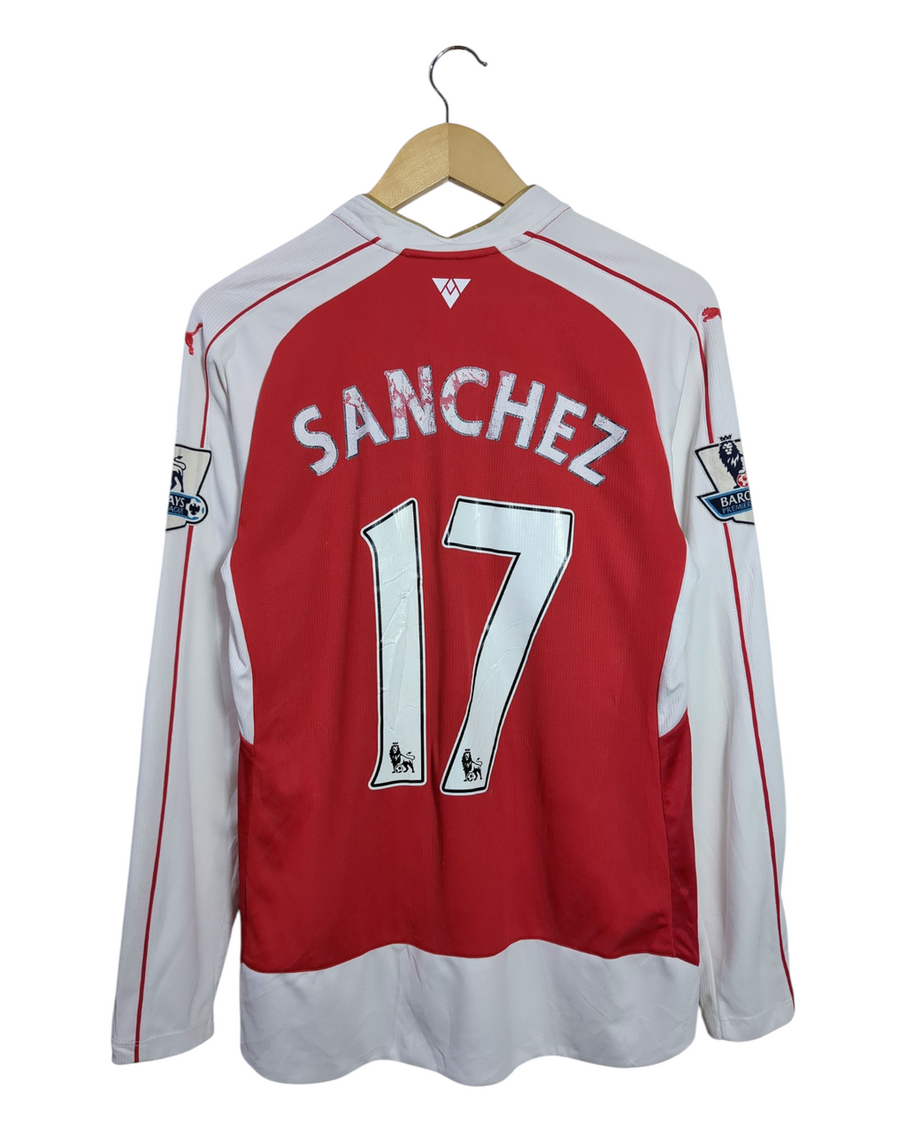 2015-16 Arsenal Puma Home L/S Shirt #17 Sanchez - (M)