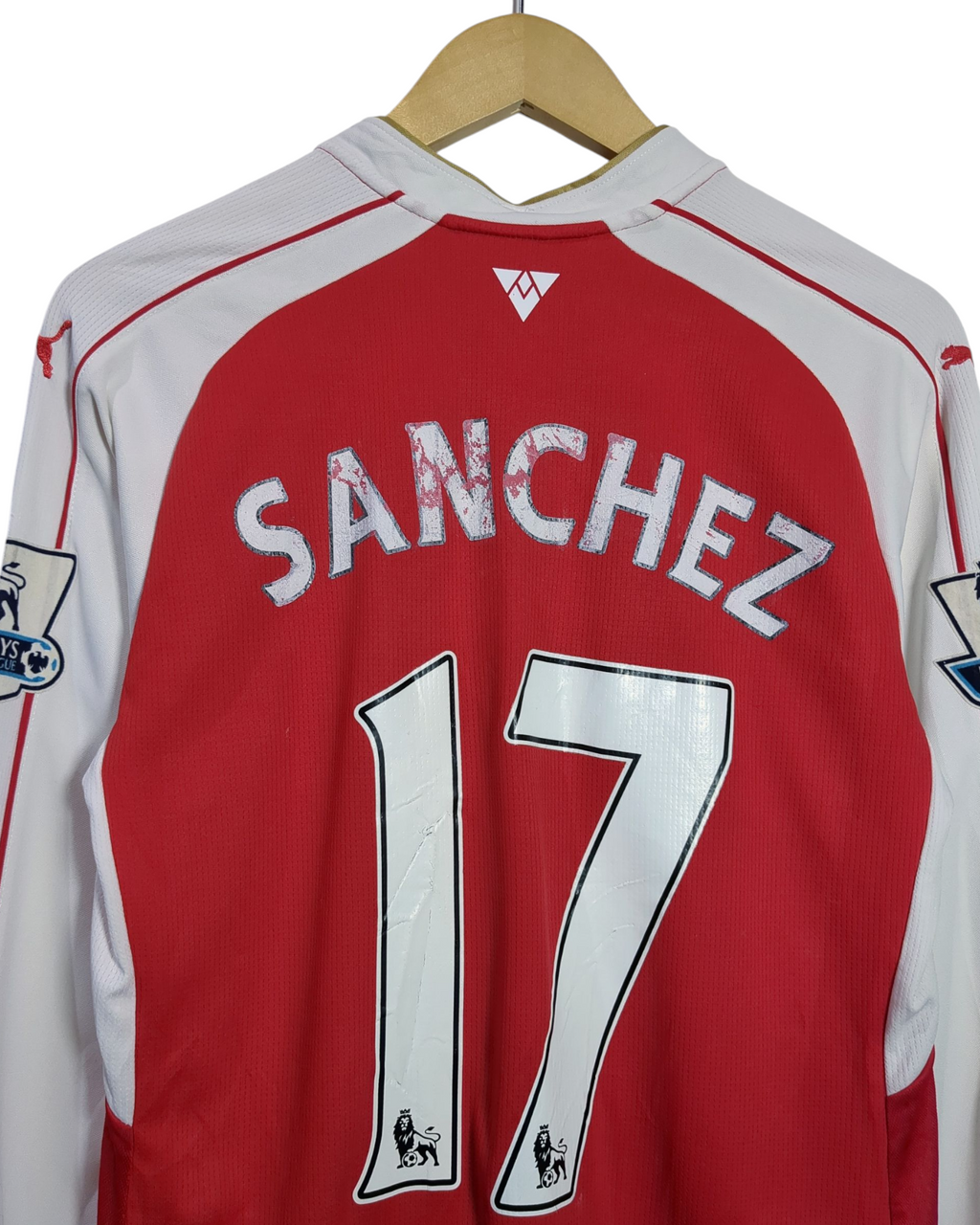 2015-16 Arsenal Puma Home L/S Shirt #17 Sanchez - (M)