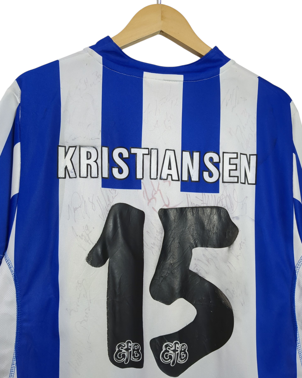 2003-04 Esbjerg Puma Signed Home Shirt #15 Kristiansen - (L)