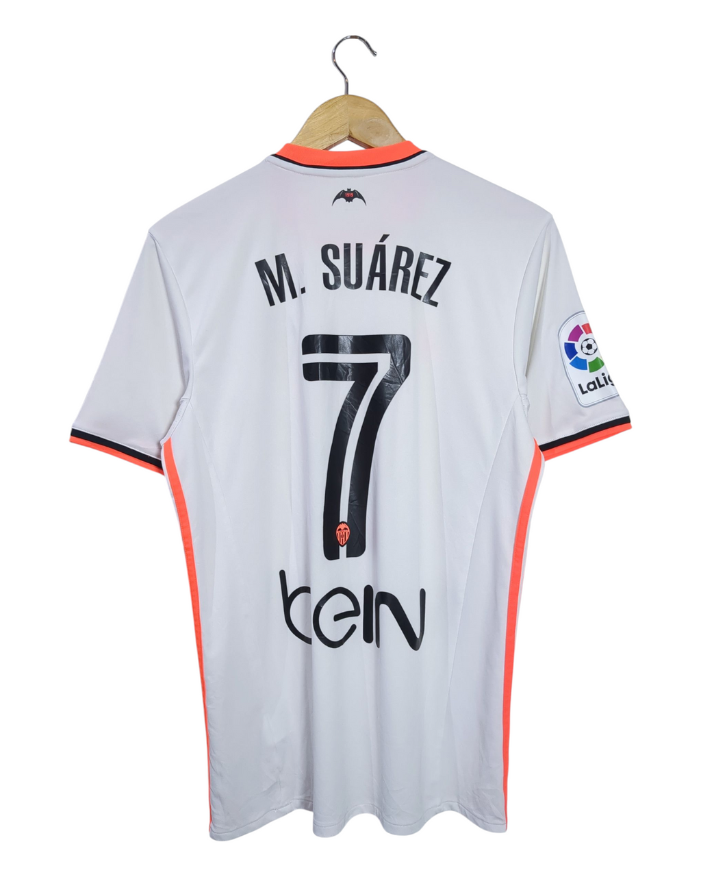 2016-17 Valencia Adidas Home Shirt #7 M.Suarez - (M)