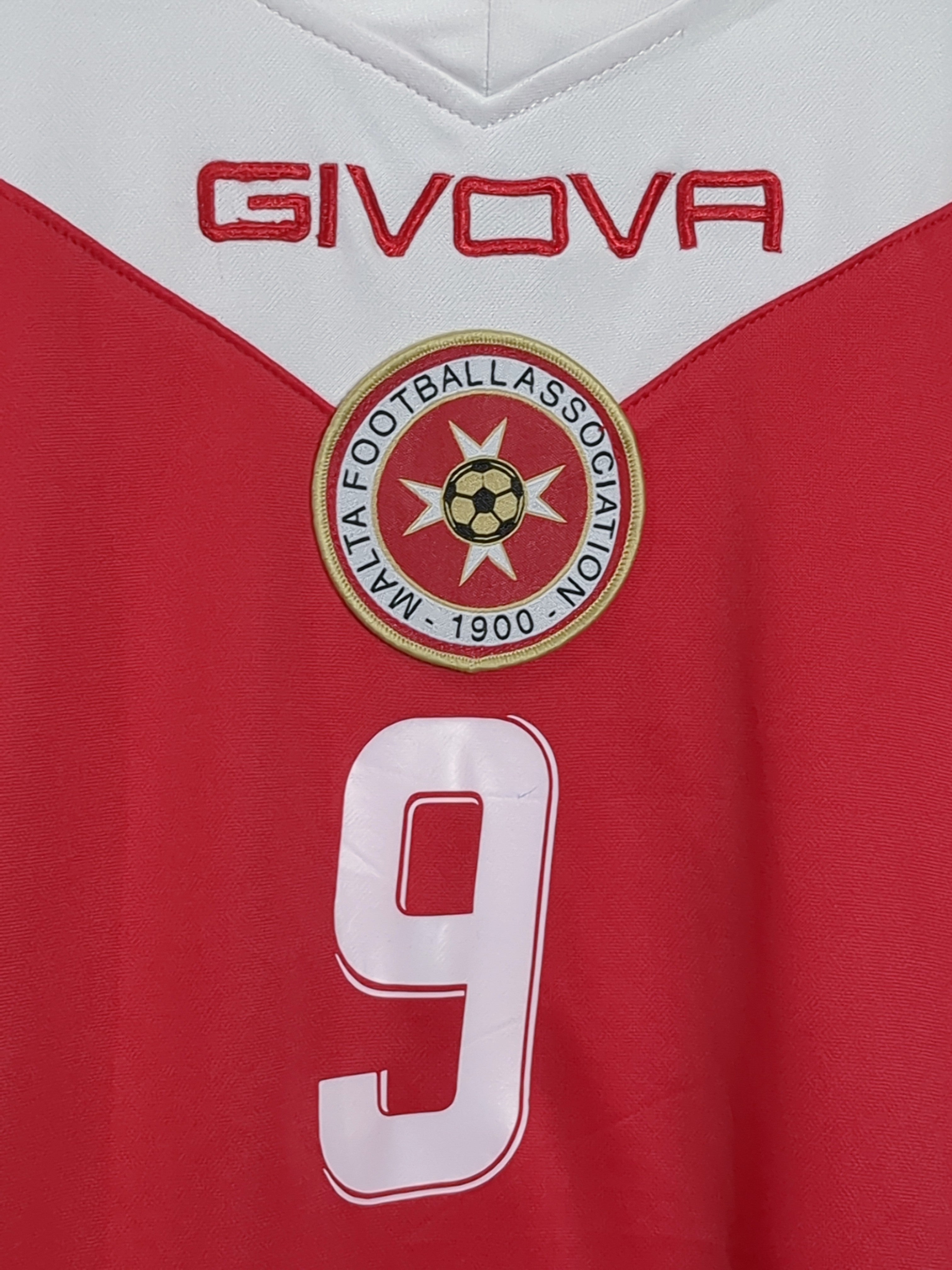 2012-14 Malta Givova Match Issue Home L/S Shirt #9 - (S)