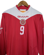 2012-14 Malta Givova Match Issue Home L/S Shirt #9 - (S)