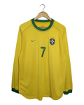 2000-02 Brazil Nike Home L/S Shirt #7 - (L)
