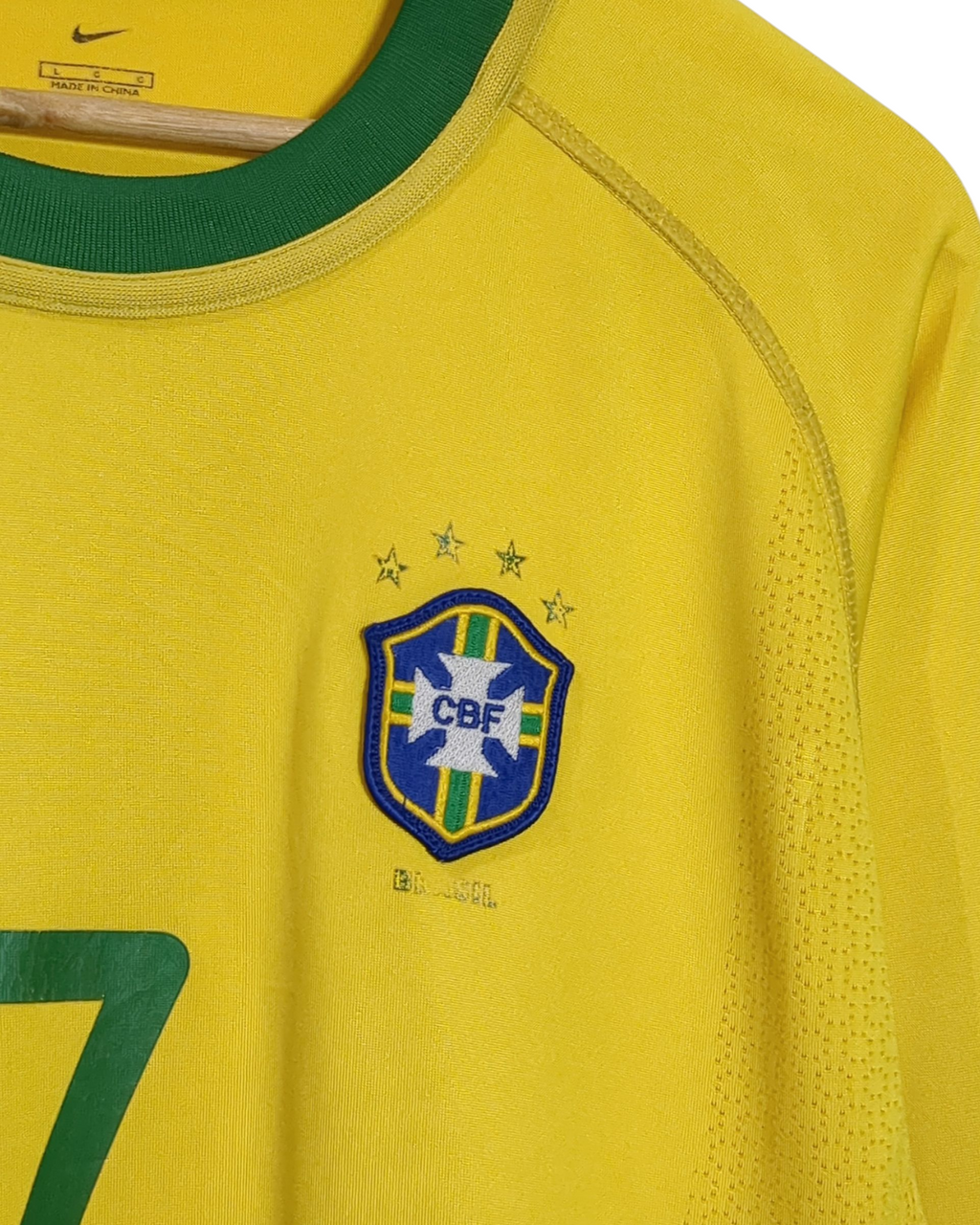 2000-02 Brazil Nike Home L/S Shirt #7 - (L)