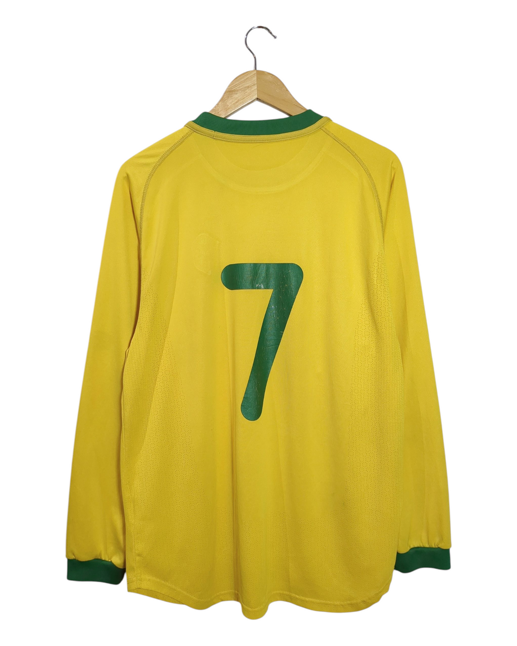 2000-02 Brazil Nike Home L/S Shirt #7 - (L)