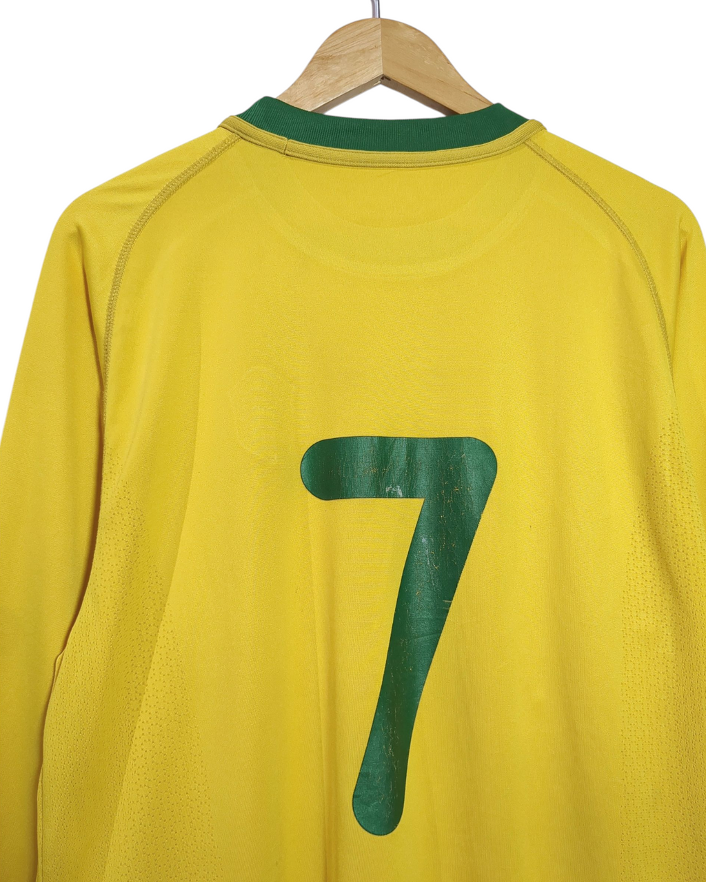 2000-02 Brazil Nike Home L/S Shirt #7 - (L)
