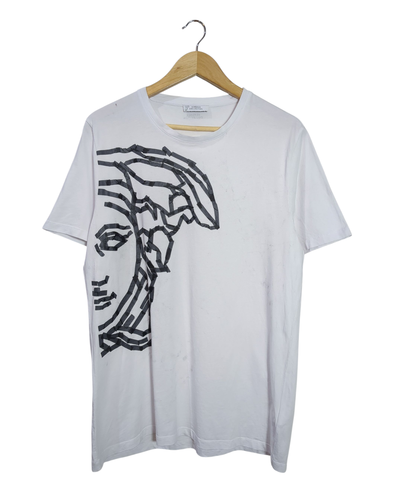 Versace Half Tape Medusa Tee - (M)