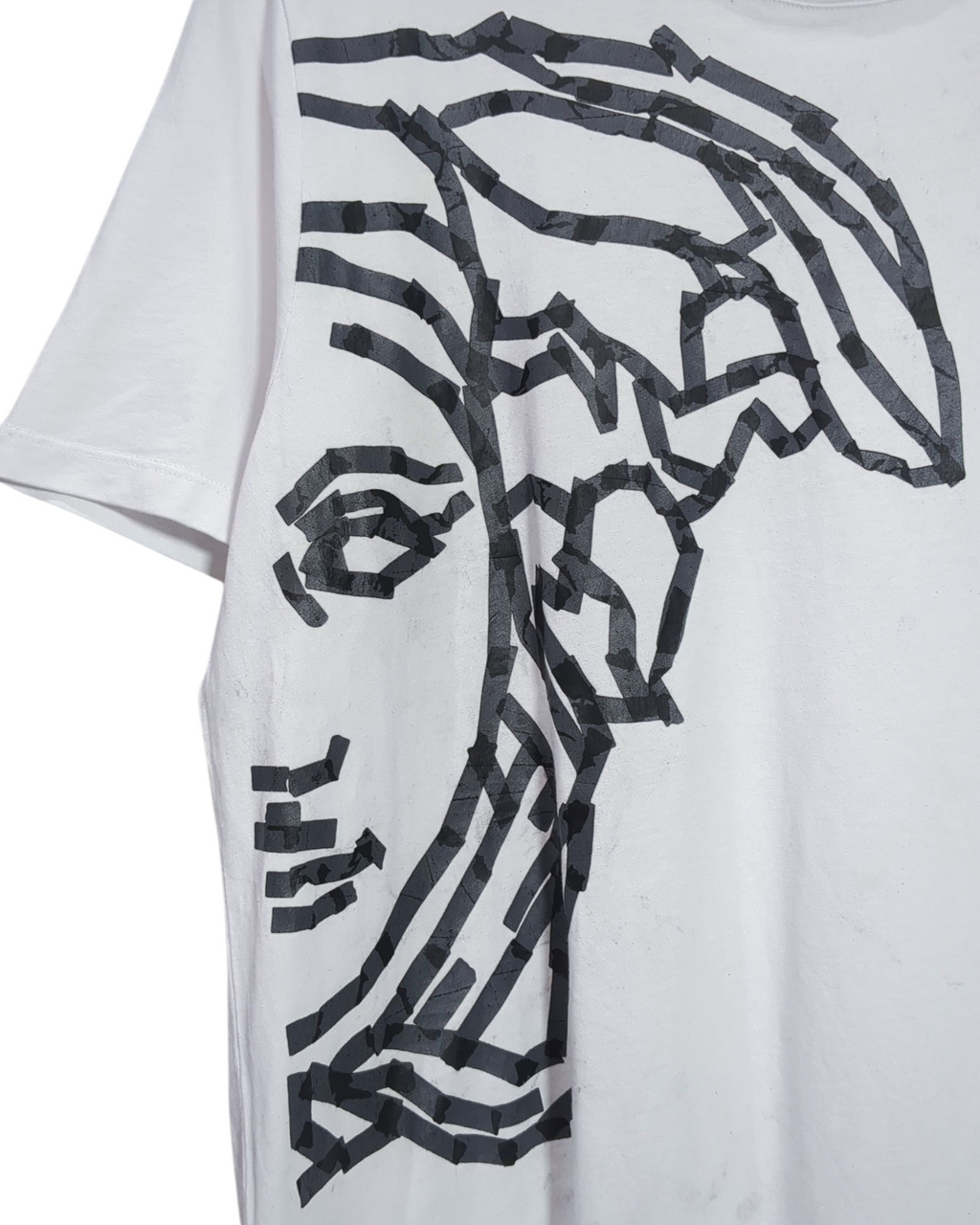 Versace Half Tape Medusa Tee - (M)