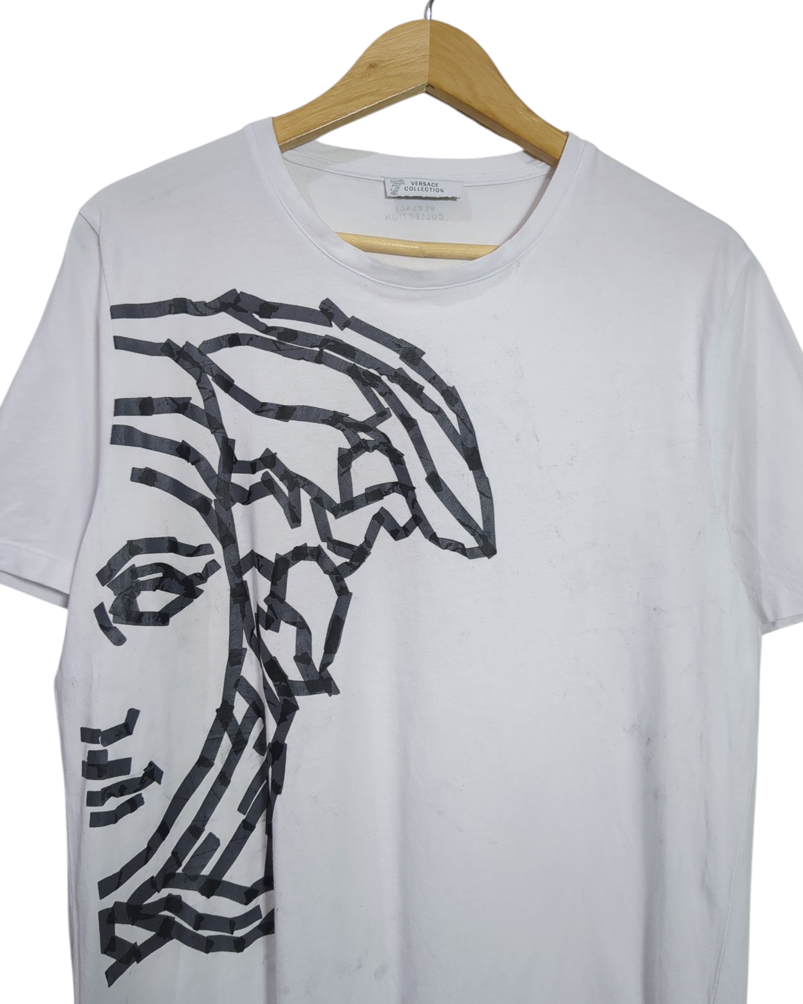 Versace Half Tape Medusa Tee - (M)