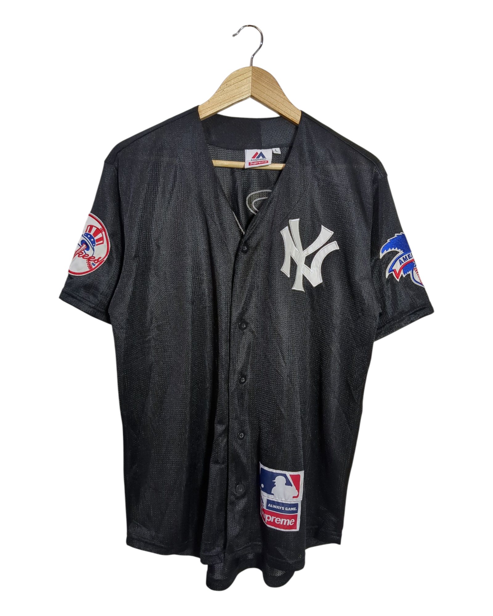 Supreme x Majestic SS15 Yankees Baseball Jersey - (L)