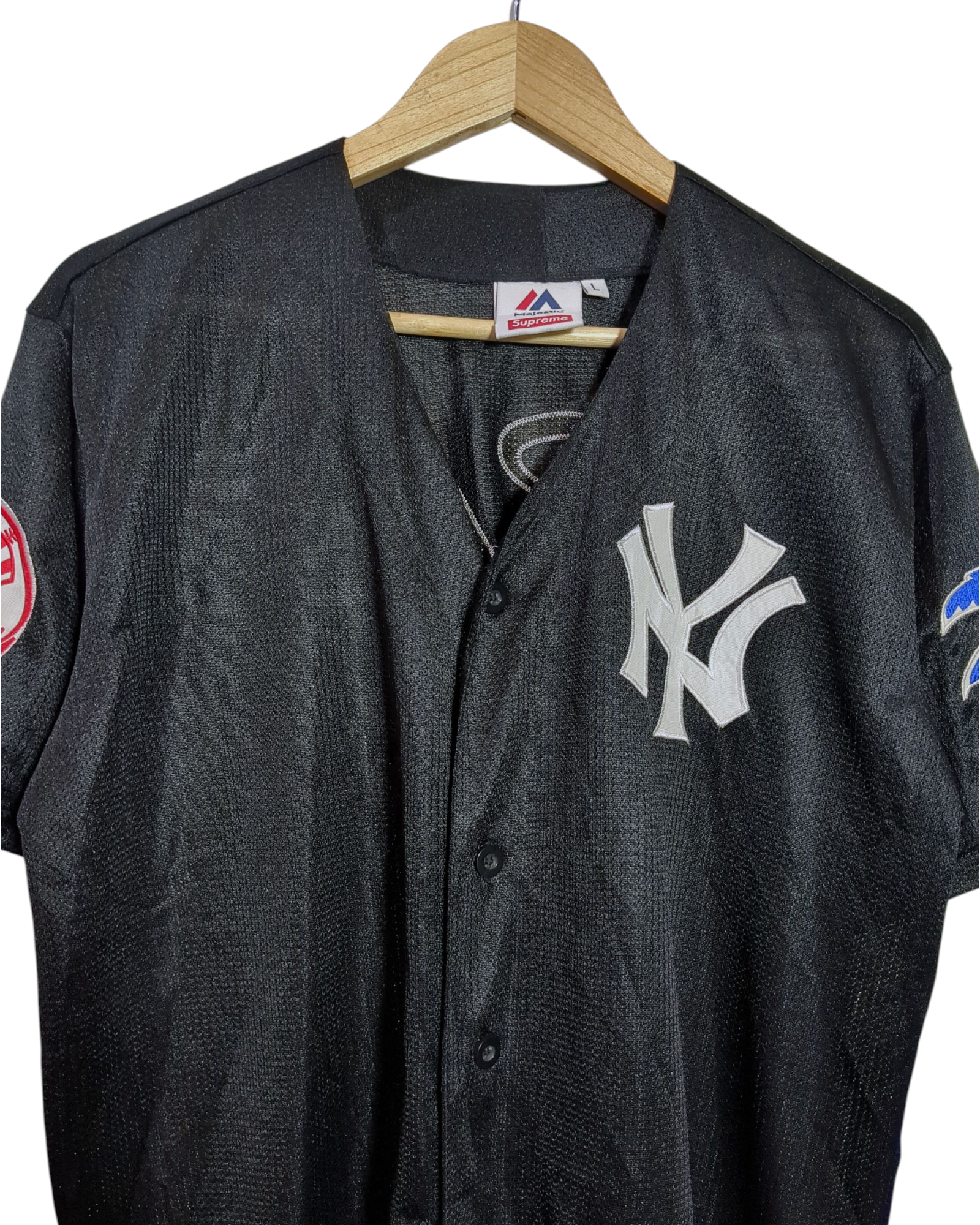 Supreme x Majestic SS15 Yankees Baseball Jersey - (L)