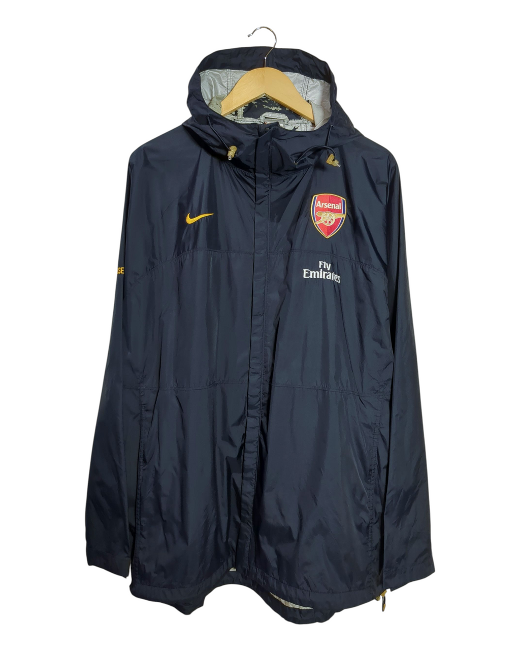 2008-09 Arsenal Nike Hooded Rain Jacket - (XL)