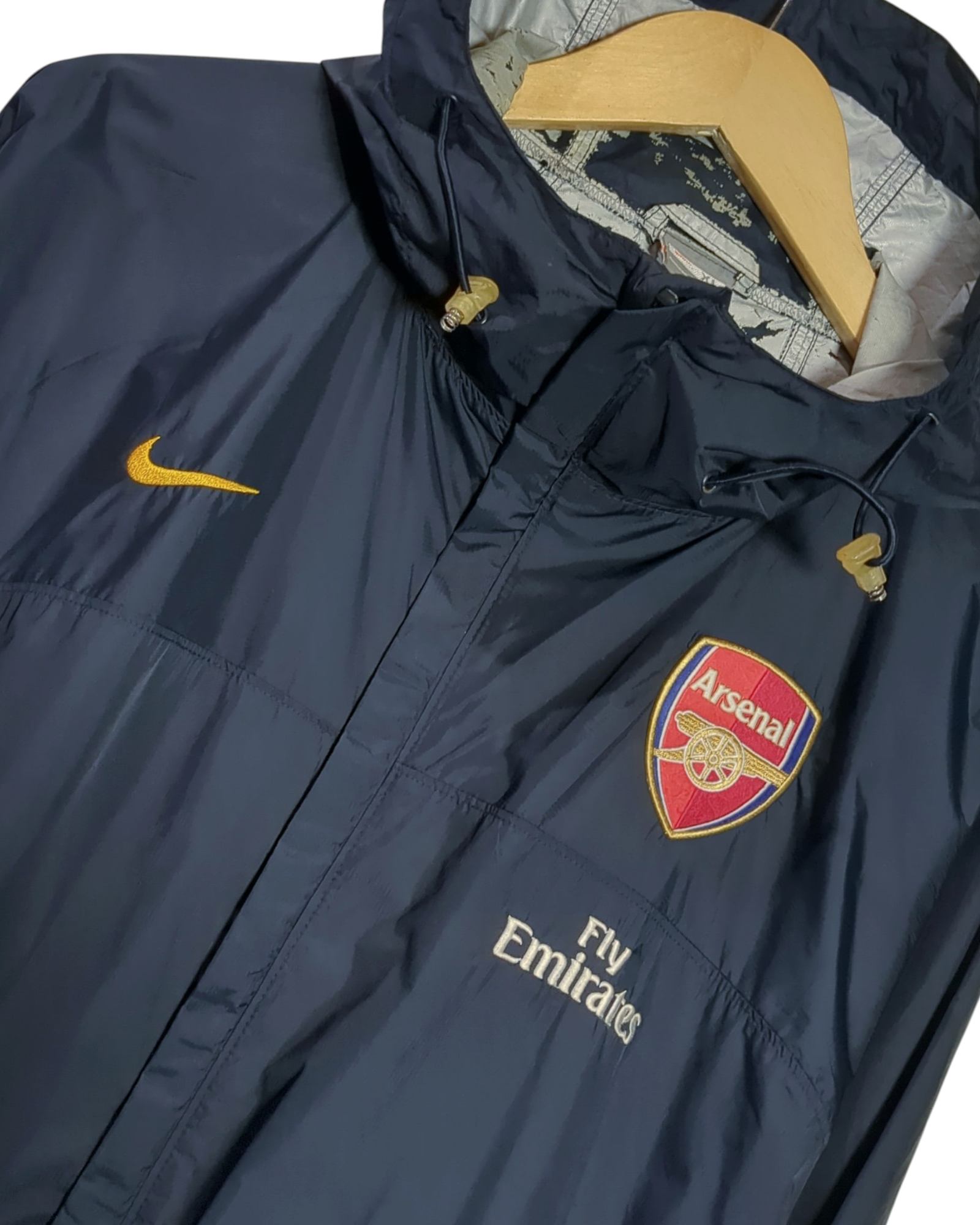 2008-09 Arsenal Nike Hooded Rain Jacket - (XL)