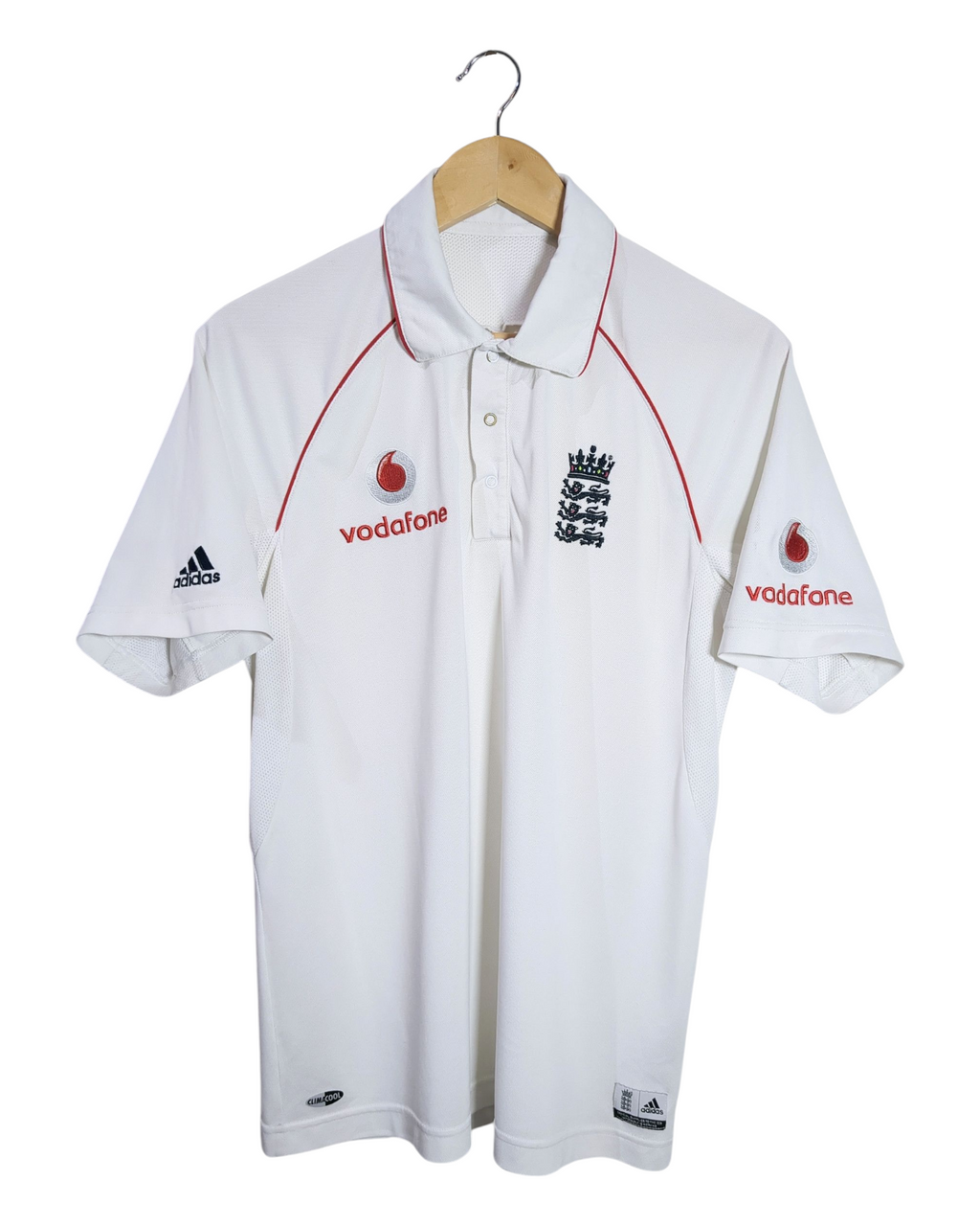 2008-10 England Cricket Adidas Test Shirt - (M)