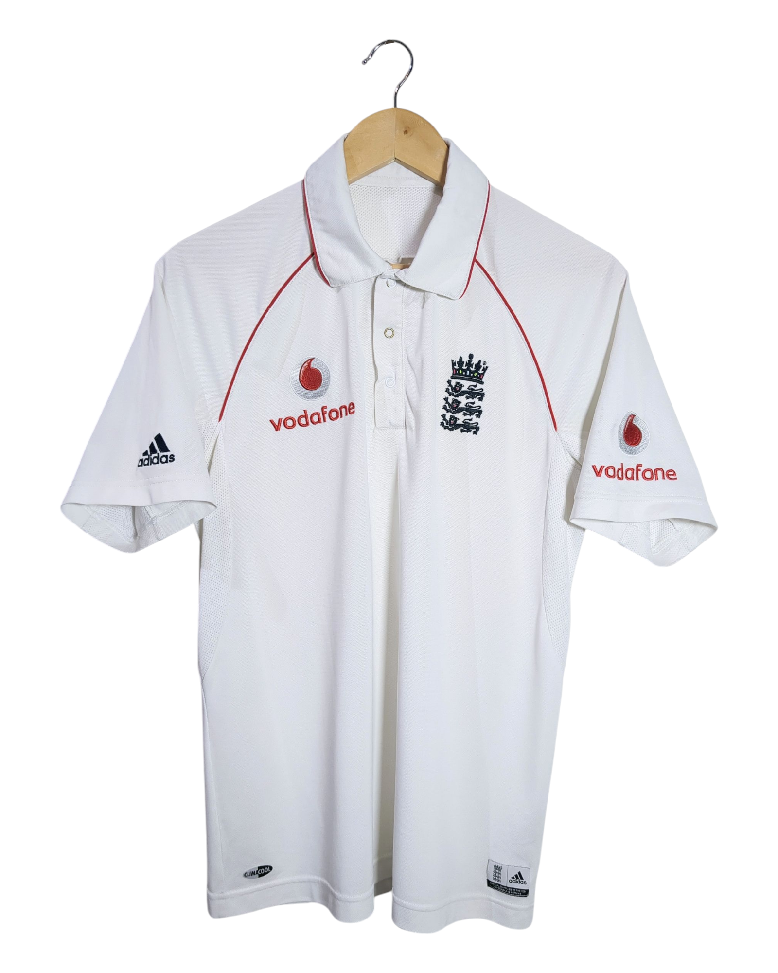 2008-10 England Cricket Adidas Test Shirt - (M)