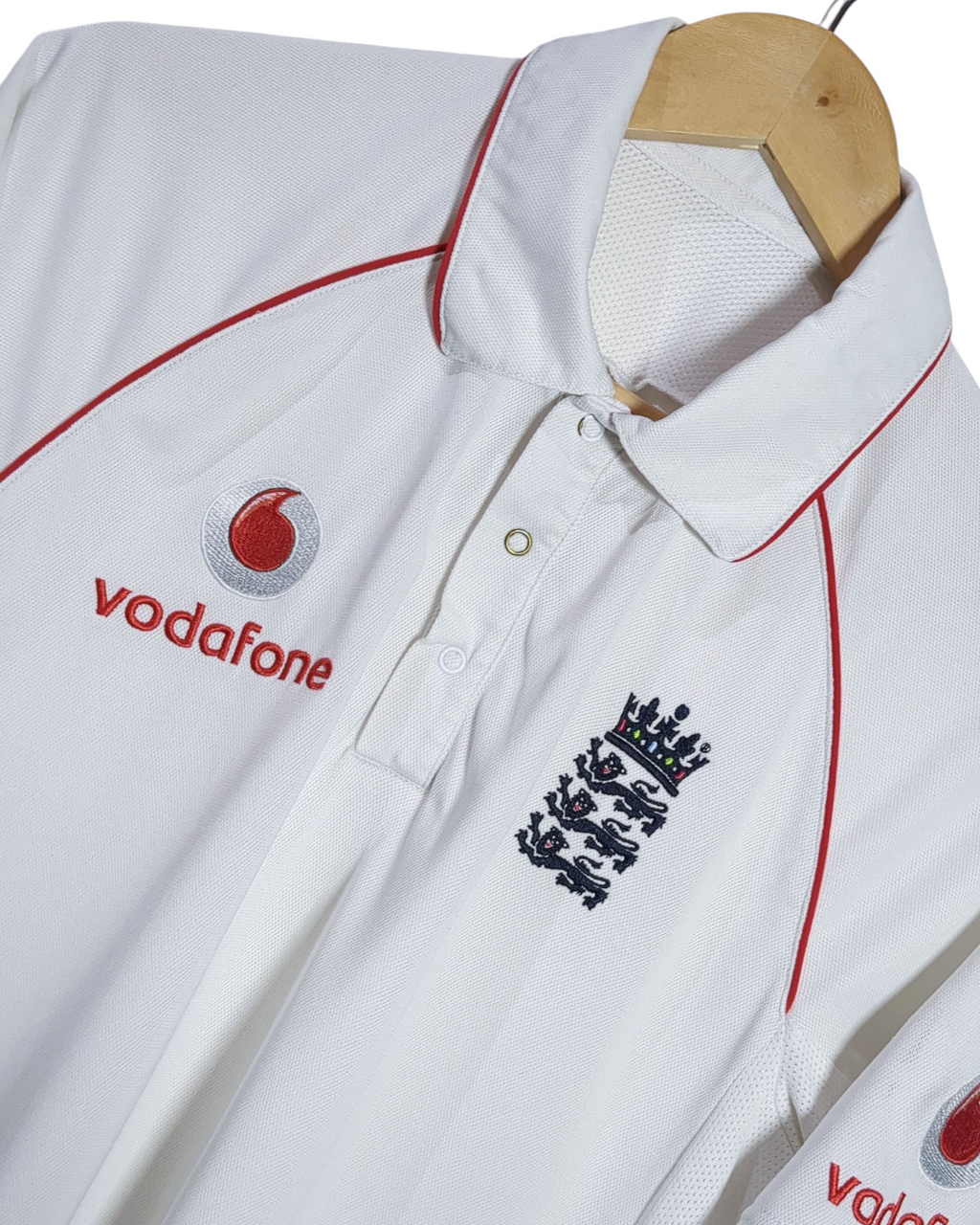 2008-10 England Cricket Adidas Test Shirt - (M)