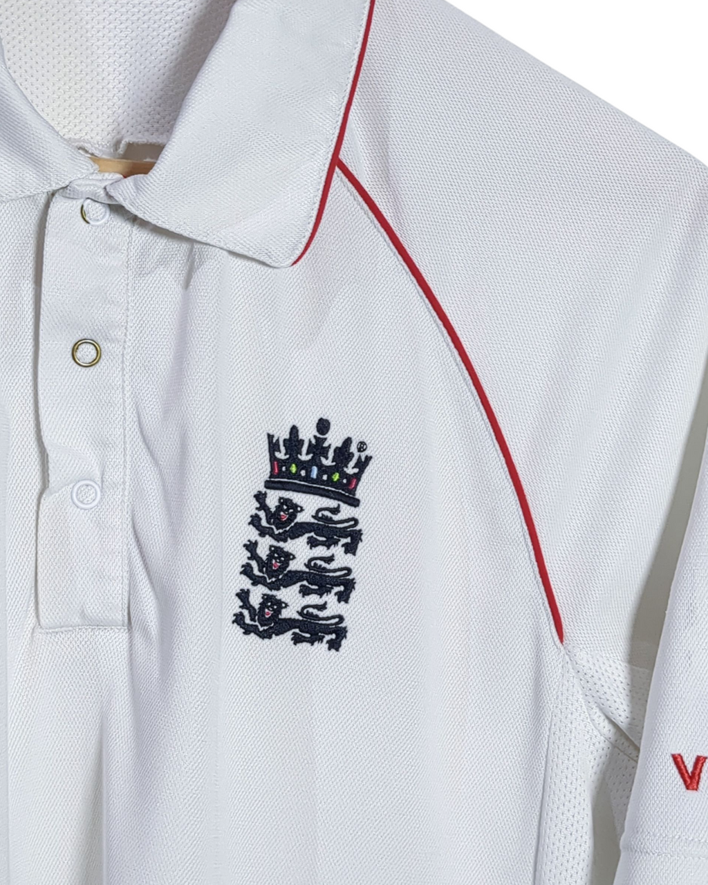2008-10 England Cricket Adidas Test Shirt - (M)