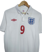 2009-10 England Umbro Home Shirt #9 - (M)