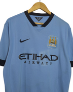 2014-15 Manchester City Nike Home Shirt #16 Kun Aguero - (L)