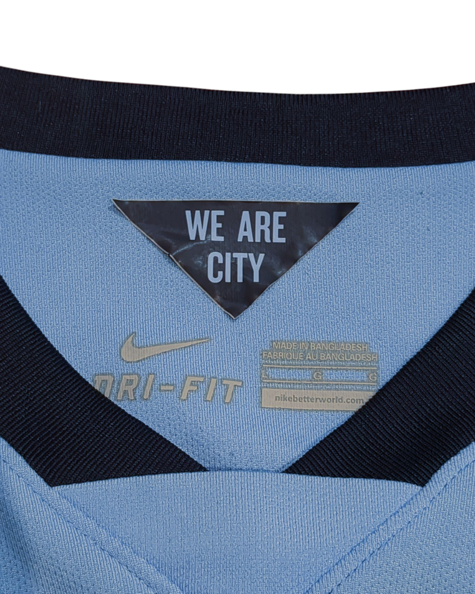 2014-15 Manchester City Nike Home Shirt #16 Kun Aguero - (L)