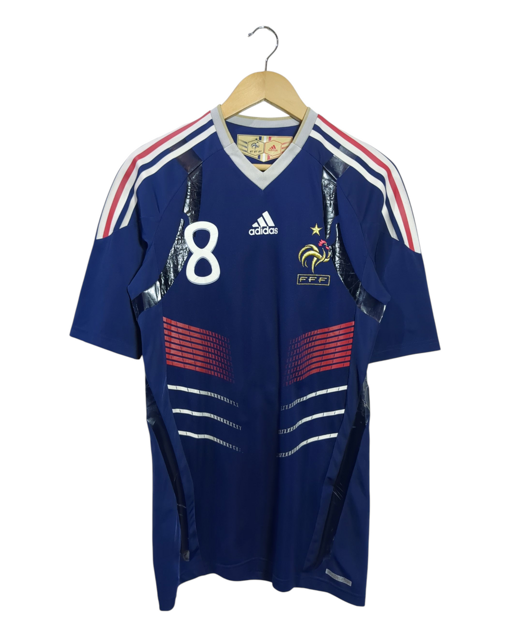 2009-10 France Adidas Player Issue Techfit Home Shirt #8 Gourcuff - (S)