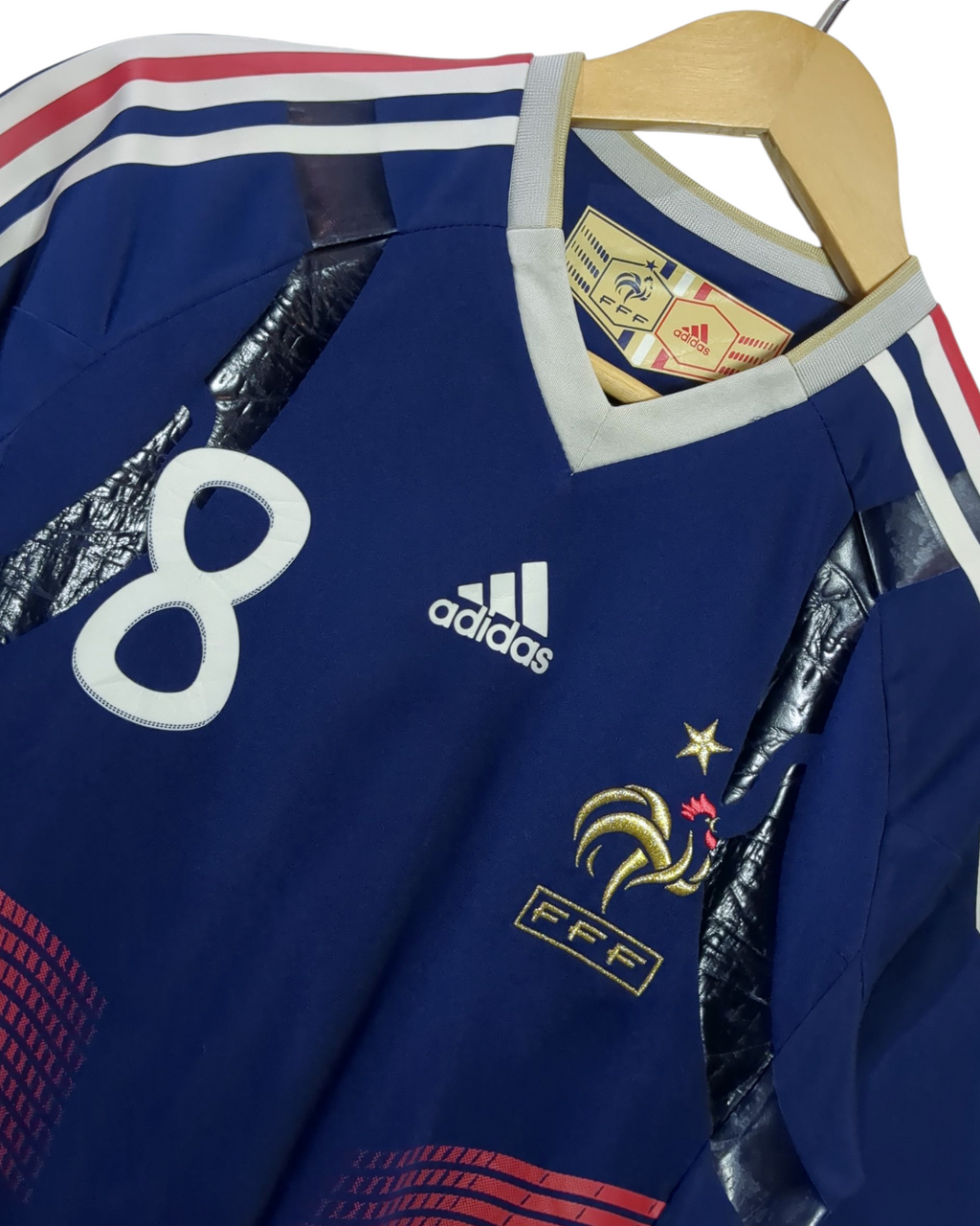2009-10 France Adidas Player Issue Techfit Home Shirt #8 Gourcuff - (S)