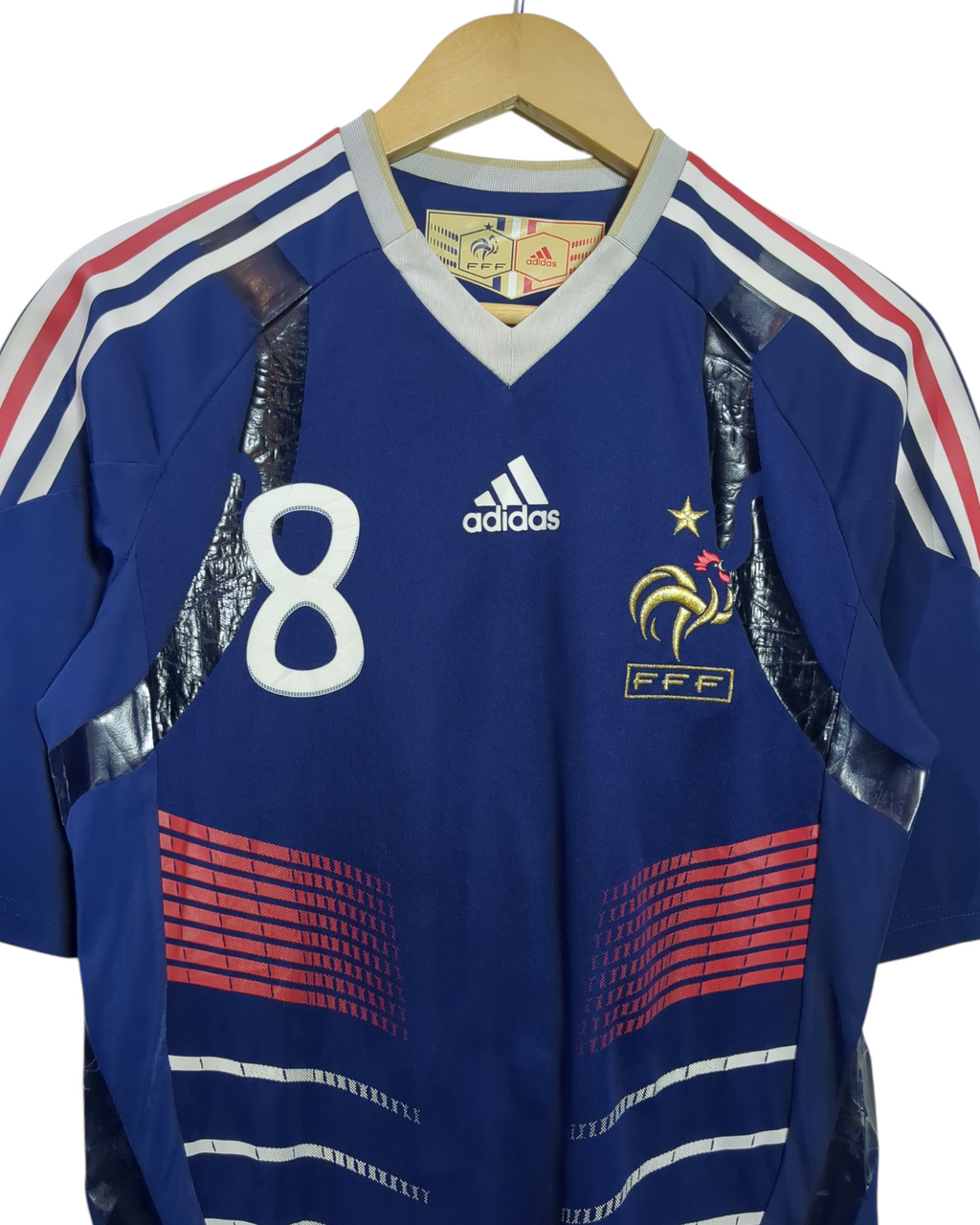 2009-10 France Adidas Player Issue Techfit Home Shirt #8 Gourcuff - (S)