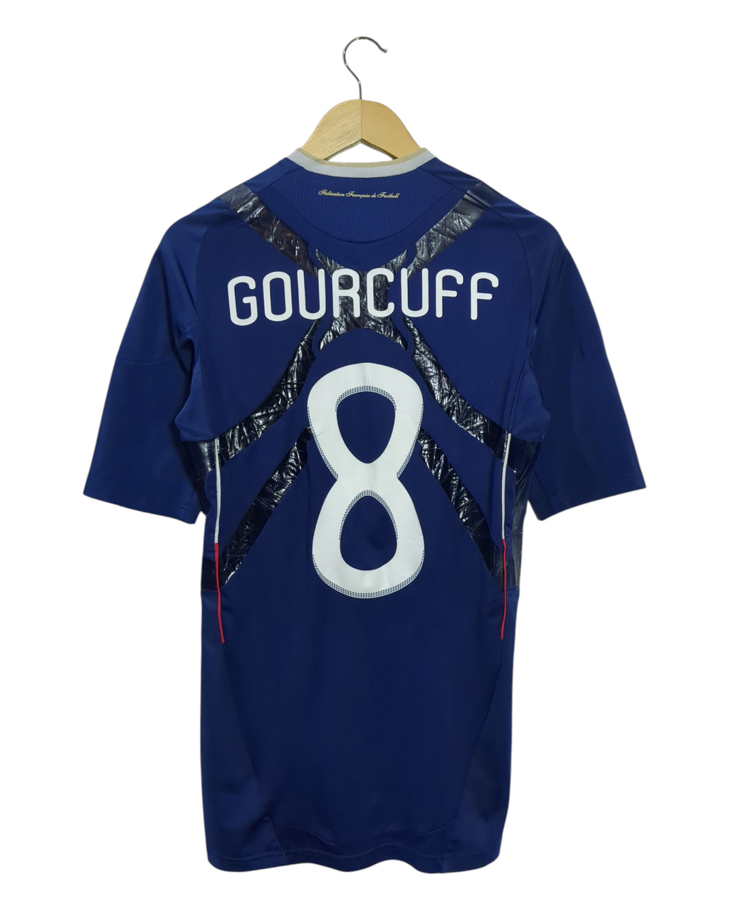 2009-10 France Adidas Player Issue Techfit Home Shirt #8 Gourcuff - (S)